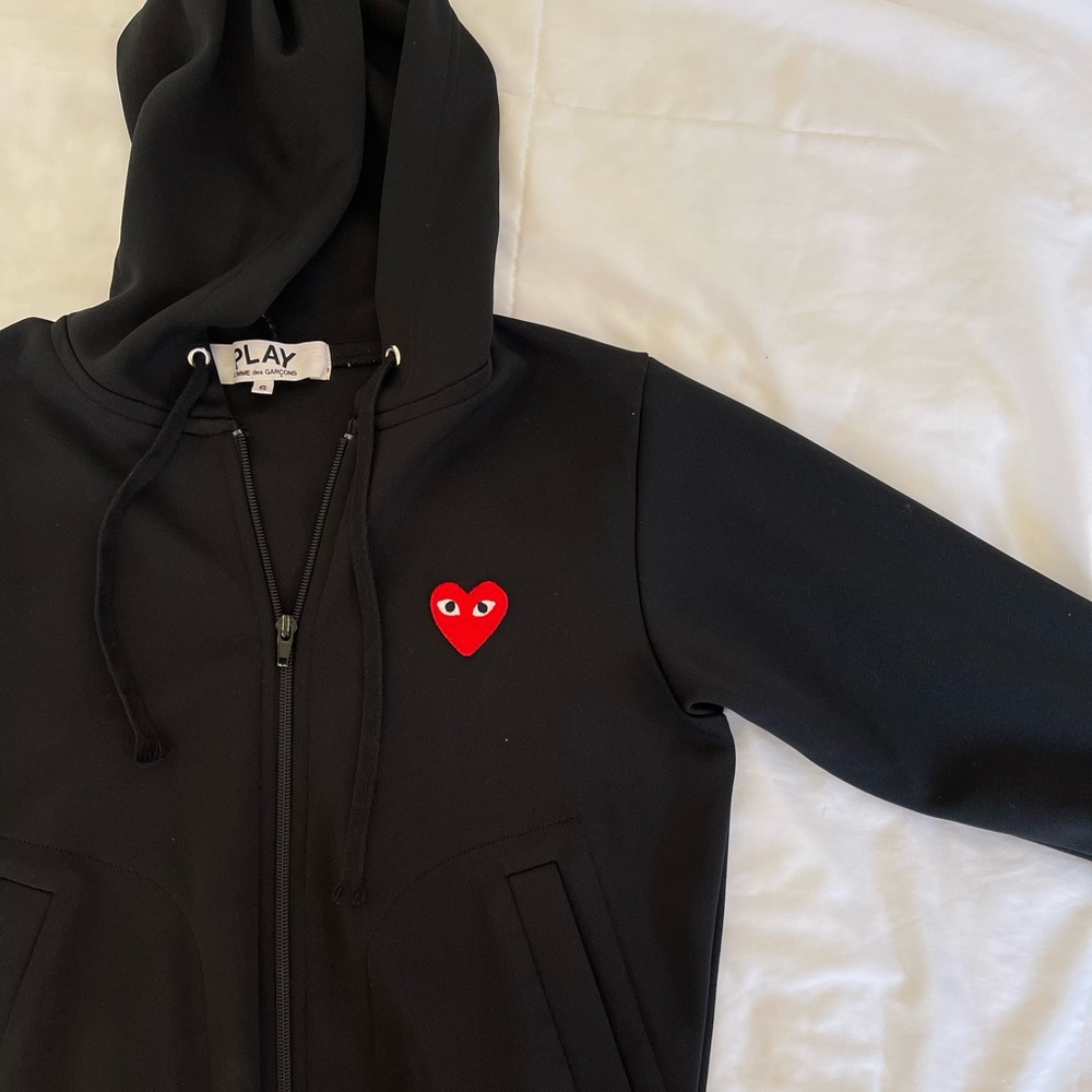 CDG Womens black jacket size small AUTHENTIC (Comme Des Garçons Play)